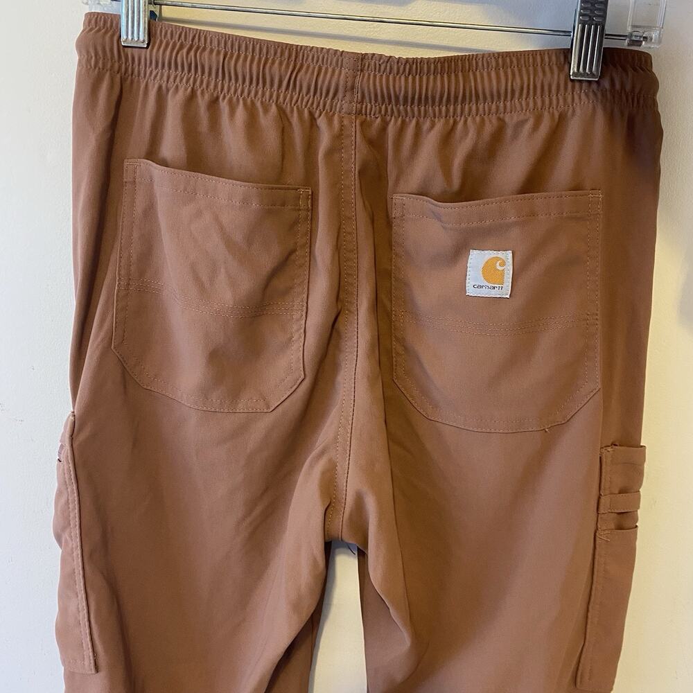 Carhartt Modern Fit Women S Work Scrub Nurse Uniform Set Brown Top & Pants - Picture 11 of 13
